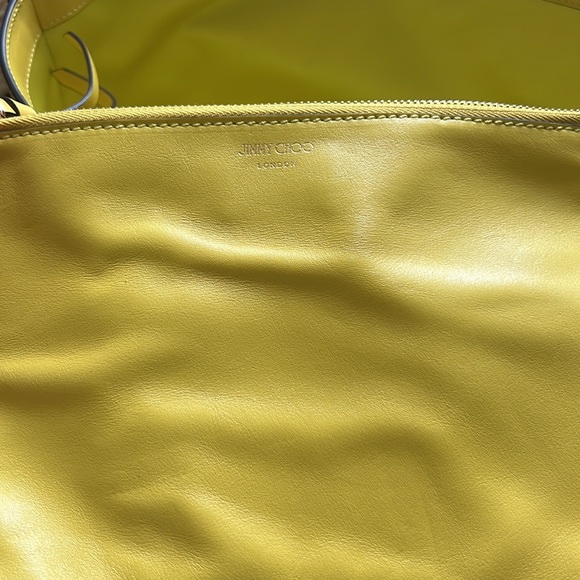 Jimmy Choo Nine2Five Logo Malibu Toweling East-West Tote Bag - Picture 10 of 12